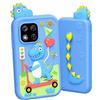 Frilla Telefono Giocattolo per Bambini con Doppia Fotocamera, Telefono Educativo Interattivo, Smartphone Bambini con Giochi, Musica e Fotocamera, Cellulare per Bambini | JOYPHONE (Blu)