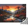 BWLPRNDZJGLQ Valle al tramonto carta spessa puzzle 1000 pezzi adulti allenamento mentale puzzle paesaggio carta decorazione per parete 38x26cm/1000pcs