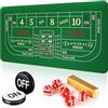 Leyndo Craps - Tappetino da tavolo in gomma, 35 x 70 cm, colore: Rosso
