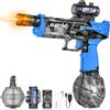 ZAOUEL Pistola ad Acqua Elettrica, Pistola Acqua Bambini con Fiamma LED, Ricaricabile Fucile ad Acqua per Bambini 5-12 Anni, Portata di 8-10 M, Piscina, Spiaggia, Feste, Giocattoli Estivi all'Aperto