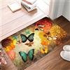 kikxj Zerbino Ingresso Esterno Farfalla Gialla Retrò Zerbino Interno Antiscivolo Lavabile Interno Assorbente Esterno Casa (60x90cm)