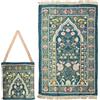 Abiyou Tappeto di Preghiera Musulmana, Tappeto da Preghiera Musulmano, Tappeto di Preghiera Islamica, Tappeto Preghiera Musulmano, Tappeto di Preghiera Islamico, per Ramadan (Verde Scuro)