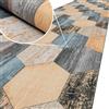 ANRO Tappeto passatoia da cucina lavabile Pvc Patchwork In Legno 160 cm | antiscivolo · motivo · morbido · tappetino · lavatrice · lungo · vinile