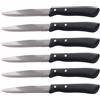 COSE DA CASA Set 6 Coltelli Bistecca e Pizza Professionali in Acciaio Inox AISI 420 Made in Italy con Lama Seghettata e Manico Chiodato in Polipropilene Nero Alta Resistenza uso professionale o domestico