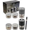 PEUGEOT - Set Macinapepe Maestro + Sale - Con contenitore intercambiabile - 3 tipi di pepe e 3 tipi di sale inclusi - Macinino Zirlion - Know-how francese - Legno PEFC - Nero e acciaio inossidabile