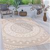 Paco Home Tappeto Cucina Da Esterno Salotto Moderno Balcone Terrazo Motivo Persiano Marocco Etnico Mandala, Dimensione:200x280 cm, Colore:Sable