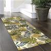 Yinghesheng Tappeto Passatoia Corridoio Lungo 1.50 metri Giallo e Verde Motivo a Foglie Tropicali Tappeto Corridoio Ingresso Lavabile, Antiscivolo Tappeto da Cucina per, Camera da Letto ，120x150cm