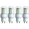 ShuoHui Lampadina LED GU10, tubo 4 W, 230 V, 400 lm, luce bianca calda, 3000 K, non dimmerabile, ricambio per lampade alogene da 40 W, 24 SMD 5730 LED GU10, per plafoniera, lampada da parete (4)
