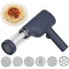 jiele Idiyappam elettrico e macchina per pasta, pressa per pasta senza fili portatile, macchina automatica per pasta 6 in 1, utensile da cucina multiuso per Idiyappam, pasta e tagliatelle fatte