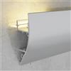 M LEDME Profilo Led veletta da parete Then per strisce Led 12-24V a superfice 2 metri in alluminio M LEDME