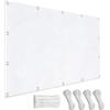 AEXOIO Tenda Ombreggiante 2.2x5.3m/220x530cm Bianco Recinzione Copertura per Balcone,Telo Copri Ringhiera E Schermo Privacy Con Occhielli,Impermeabile Copri Ringhiera Balcone per Terrazza E Giardino