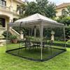 GHIBFBT Zanzariera per gazebo, 3 x 3 m, protezione dagli insetti, gazebo con 2 porte con cerniera e base riempibile con acqua, zanzariera regolabile per giardino, terrazza e campeggio