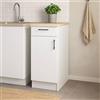 Dmora Mobile 1 anta con cassetto Casnigo, Mobile contenitore misto, Base cucina con anta e cassetto, Modulo multiuso, 40x60 h90 cm, Bianco e Rovere