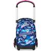 Seven Zaino Trolley Scuola Elementare Bambina 3 ruote, Zaino Sganciabile, Doppio Uso, Spallacci a Scomparsa, Flex, viola fucsia