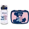 Seven Set Portamerenda + Borraccia LILO & STITCH Rosa per bambini, Divisorio interno, Borraccia 460ml con coperchio ermetico, Prodotto ufficiale, Calcio, Idea regalo bambini e adulti