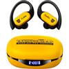 Transformers TF-T26 Pro - Auricolari over the ear, wireless, Bluetooth 5.4, con ganci, 65 ore di riproduzione, bassi profondi, microfono IPX5, impermeabili, per sport/allenamento (giallo, Bumblebee)