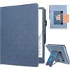Caweet Custodia per Pocketbook InkPad One da 10,3 (modello 2026), Blu | Cover in pelle PU di alta qualità con supporto pieghevole, vano per schede e tracolla a mano