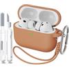 MHYALUDO Custodia per AirPods Pro 3 2025, in morbido silicone di grado militare, assorbe gli urti, per AirPods Pro di terza generazione (cavo USB-C) con cordino e kit di pulizia, LED frontale visibile