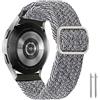 PaceBid 20mm Cinturino per Samsung Galaxy Watch 7/6/5/4 40mm, 44mm/Watch FE/Watch 6 Classic 43mm, 47mm, Regolabile Nylon Sportiv Intrecciato Cinturini di Ricambio per Galaxy Watch 42mm - Cenere