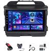 BOJONTN 9 Pollici 2 Din Android 14 Auto Stereo Radio Per KIA Sportage 2010-2015 con Car Play senza fili GPS Telecamera Posteriore Comandi al volante Bluetooth(T1[1+16G])