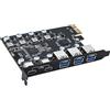 Leikurvo Scheda di espansione PCIe a USB 3.0, 5 porte USB PCIe (3 USB-A + 2 USB-C con Power Delivery), trasferimento dati da 5 Gbps, scheda PCI Express per PC desktop