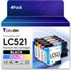 Torvon Cartucce LC521 compatibili con Brother LC521 LC521XL LC521VAL per DCP-J1260W DCP-J1310DW DCP-J1313DW DCP-J1360DW DCP-J1460DW (LC521 BK/C/M/Y)