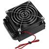 ASHATA LED 80MM Raffreddamento ad Acqua per CPU,Heat Row Radiatore con Ventola per PC con Scarico dell'Acqua della Ventola Dritto 8 Tubi