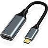 Eono Adattatore da USB C a HDMI 4K 30Hz, Adattatore da Thunderbolt 3 Tipo C a HDMI Compatibile con MacBook Pro/Air, iPad Pro, Surface Pro, Galaxy S10