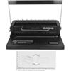 FTVOGUE Rilegatrice a Spirale per Rilegatrice a Filo con Punzonatura a 34 Fori Quadrati, Rilegatrice per Libri 12 Fogli per A4 A5