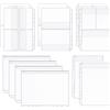 HJZHII 12 sacchetti per rilegatura formato A5, 6 fori, 5 stili, trasparenti, 6 fori, con coperchio, tasche con chiusura lampo, buste trasparenti per notebook A5