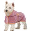 OUOBOB Cappotto Asciugatura Cane Cappotto per Cani Asciugatura Cani Rosa Cani Cani Cani di Piccola Piccola Microfibra Cane Super Con Cappuccio Cinghie Regolabile per Bassotto, Yorkie, Chihuahua XS