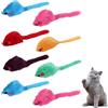KEWUF 8 Pezzi di Giocattoli per Gatti, Giocattoli di Topi in Pelle di Coniglio, Gioco Gatto, Per l'auto-intrattenimento dei Gatti, 4.8 * 2.5 cm, Colorato, Spedizione in Colori Casuali