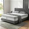 YIDATONG Materasso Matrimoniale 140x190 cm in Schiuma Memory, Altezza 30 cm, Supporto Perfetto, Ergonomico, Allevia le Tensioni della Schiena, Riposo Indipendente, Ipoallergenico, Lussuoso e Molto Resistente