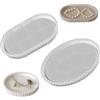Bangbobi Stampo in Silicone per Vassoio Ovale Set da 2 - per Cemento, Gesso, Resina Epossidica, Forme per Fai da Te