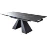 Cybert Tavolo Allungabile 160-240 cm - Piano Ceramica Gres Porcellanato Opaco Antigraffio - Struttura Metallo Verniciato - 2 Prolunghe Integrate 40 cm - 6-10 Posti (Grey, 200, Centimetri)
