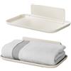 Generic Mensola pieghevole da parete, mensola adesiva pieghevole, tavoletta portatile per WC, comodino, bagno, soggiorno, lavanderia, garage