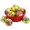 SICILIA BEDDA CAPACI Palla di Natale in Pregiata Ceramica di Caltagirone (1Unità) - Diametro 7,5 cm - decori Vari - Frutta