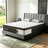 YIDATONG Materasso 140x190 cm Altezza 26 cm, Schiuma e Molle Insacchettate Indipendente, Oeko-Tex, Alta Densità, Supporto Ideale, Ergonomia Corporea, Allevia i Dolori alla Schiena, Ipoallergenico, Resistente