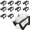 UISEBRT 10 scomparti per scarpe, in robusto polipropilene, antiscivolo, salvaspazio, per casa, ingresso, guardaroba, colore nero