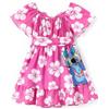 Disney Stitch Minnie Frozen Elsa Principessa Ragazze Backless Vestito Spalla Scoperta / Manica Cinched Vita Vestiti Bambini Età 2-13