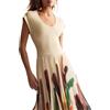Desigual Brushes Ms Lacroix Dress, Bianco, L Donna