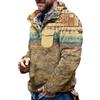 Generic Felpa con Cappuccio Disegno Invernali Pesanti Cricket Caldo Sci Half Boscaiolo Trapuntata Lettere Stile I Sciallato Taschino Bottiglia Neve Seta Bomber Aviatore