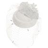Ro Rox Fascinator Cappello Donna Matrimonio Corse Copricapo Fiore Clip Elegante, Bianco, Taglia Unica