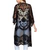 YOUKD Abito Floreale in Pizzo da Donna Caftano Sciolto Kimono Boho Roomy Spiaggia Bikini Coprire Abiti