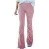 KBOPLEMQ Pantaloni a zampa da donna, invernali, corduroy, caldi, elasticizzati, flared Bootcut da jogging, a vita alta, in velluto dorato, a campana, eleganti, larghi, da donna, per il tempo libero