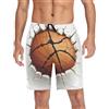 Mnsruu Pantaloncini da pigiama da uomo a tema basket Wall Breaking