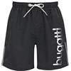 Bugatti® - Pantaloncini da bagno da uomo, blu navy, turchese o nero Nero 4XL