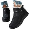 KBOPLEMQ Scarpe invernali da donna in pelliccia calda, foderate, alla caviglia, per esterni, antiscivolo, con chiusura lampo laterale, invernali, stivali termici da neve, comodi stivaletti