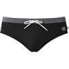 bugatti® Costume da bagno da uomo moderno con colori a contrasto in vita, Slip da bagno nero/antracite, XXL