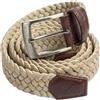 BS BOTTEGA DEL SARTO Man in Italy Bottega Del Sarto Cintura Uomo Intrecciata Tortora con Dettagli Testa di Moro con Fibbia Metallica